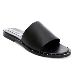 Leather Studded Slides